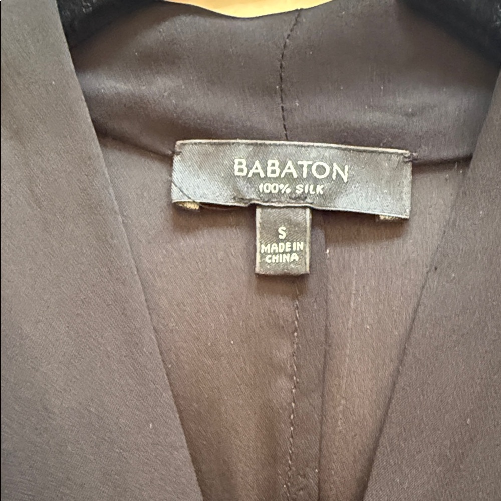 Aritzia Babaton Black Mini Dress 100% silk - Picture 2 of 3